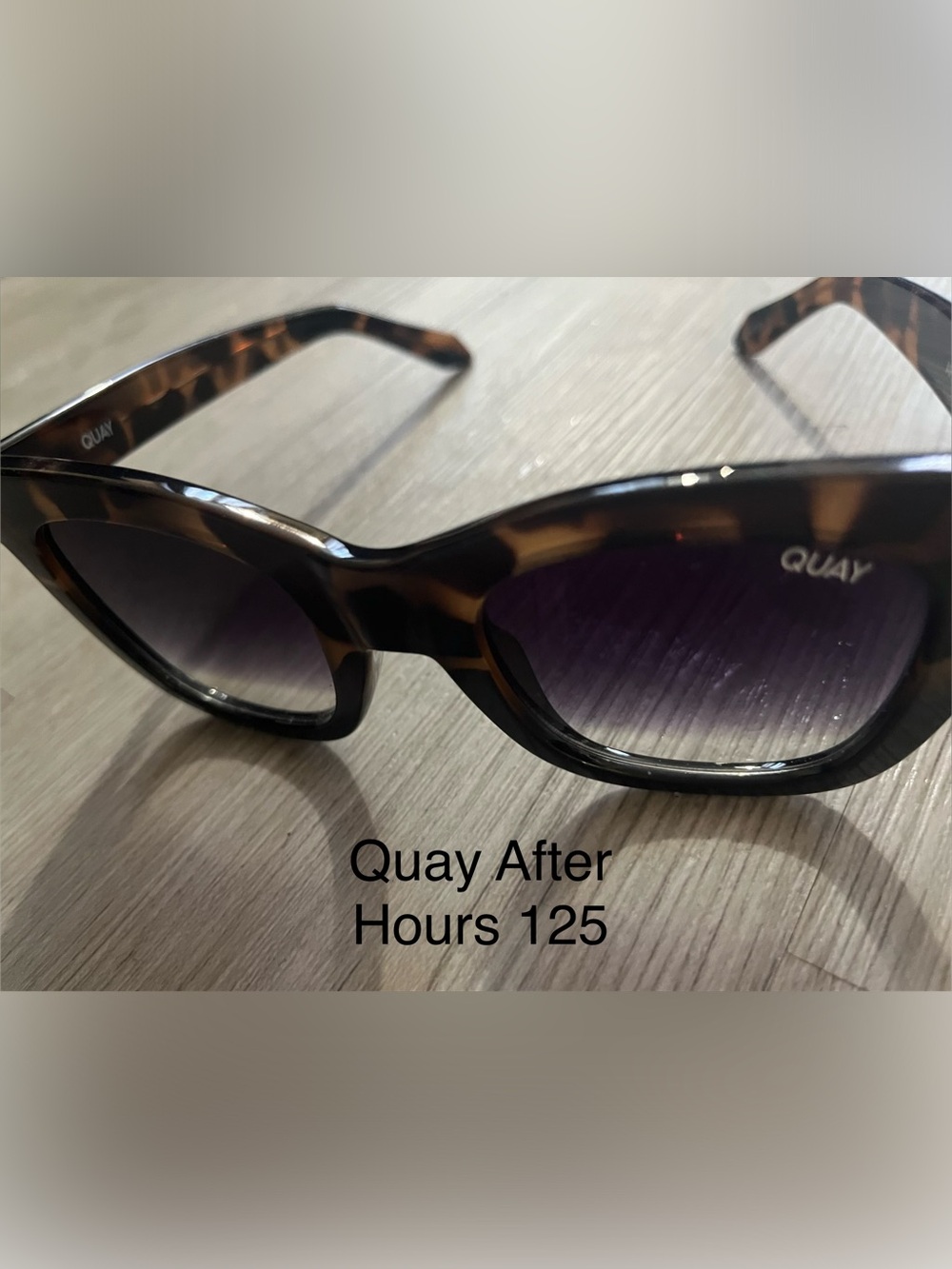 Quay Australia After Hours 125 Tortoiseshell Frame with Purple Gradient Lenses